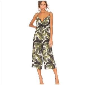Show Me Your Mumu Dree Playsuit Fronds of Mine Jumpsuit Palm Leaves M Revolve
